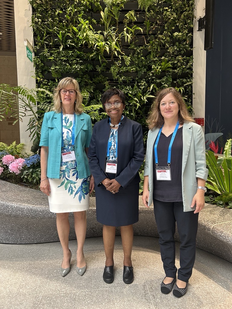 ICH Assembly Chair and Vice-Chair with new ICH Member NAFDAC, Nigeria at Singapore Meeting, November 2025.