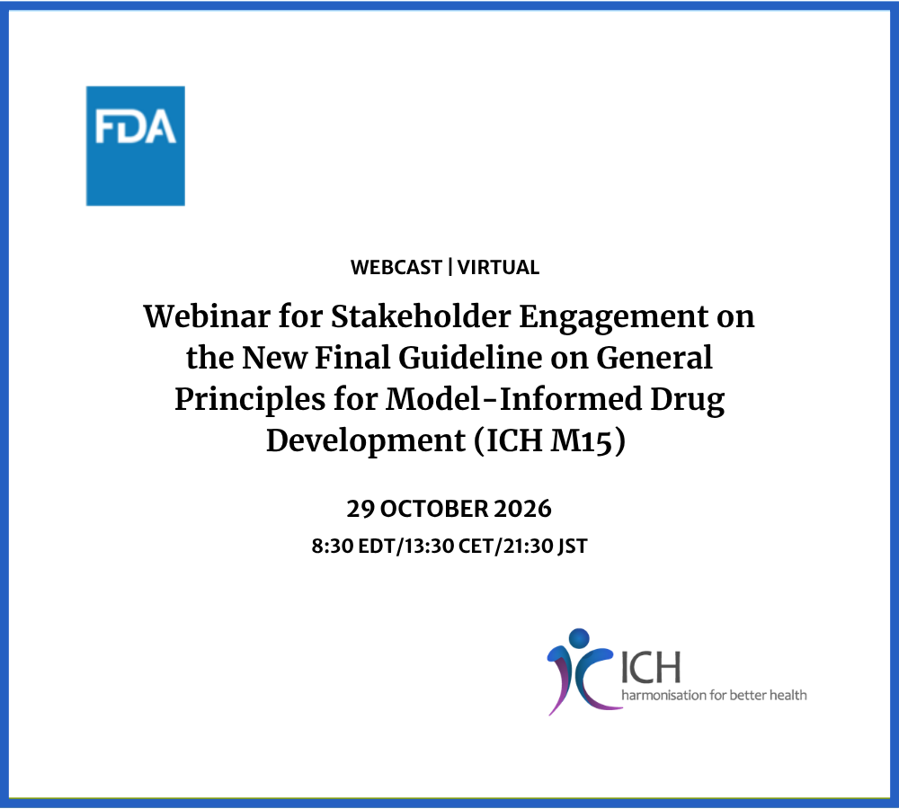US FDA M15 webinar